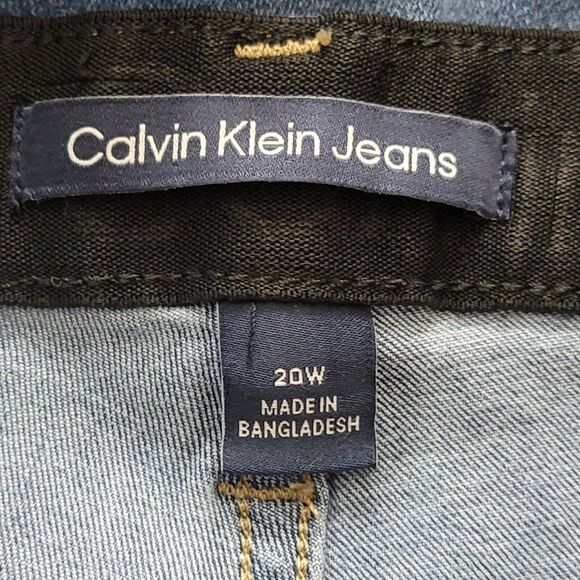 Calvin Klein High Rise Skinny Jeans Size 22W Button Fly Stretch Ankle Denim - Picture 6 of 12